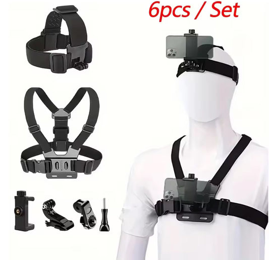 Phone chest and helmet mount kit