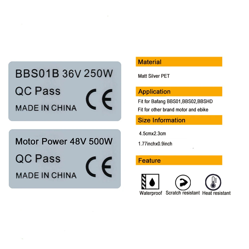 250watt sticker 6PCS